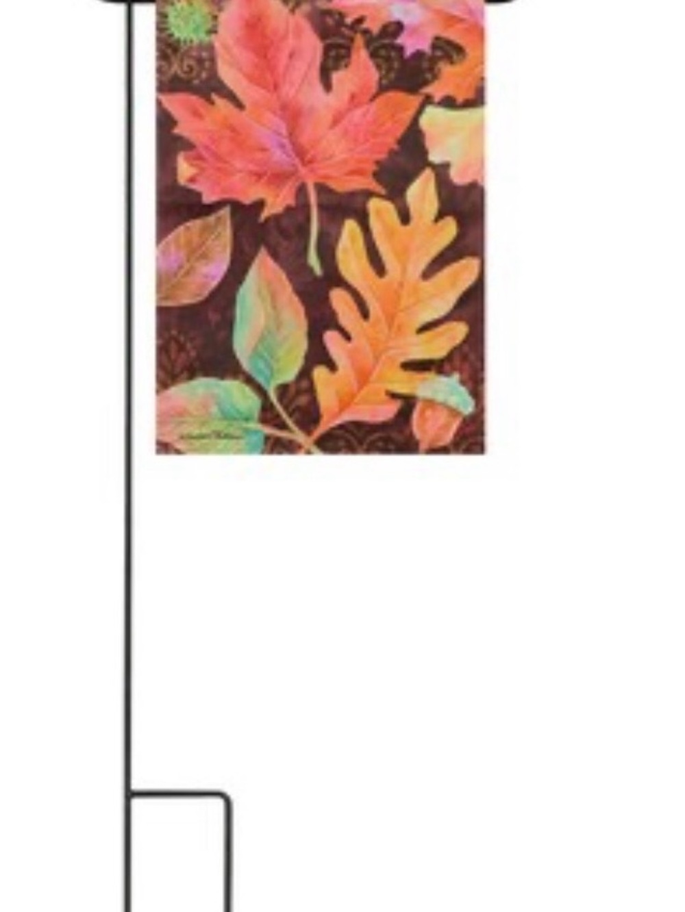 New Fall Leaf Garden Flag in Orange, Brown, Green